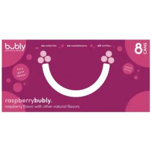 Bubly Raspberry Sparkling Water - 8 Pack Cans