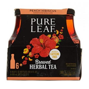 Pure Leaf Mango Hibiscus Tea - 6 Pack Plastic Bottles