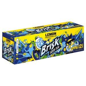 Brisk Lemon Flavor Iced Tea - 12 Pack Cans