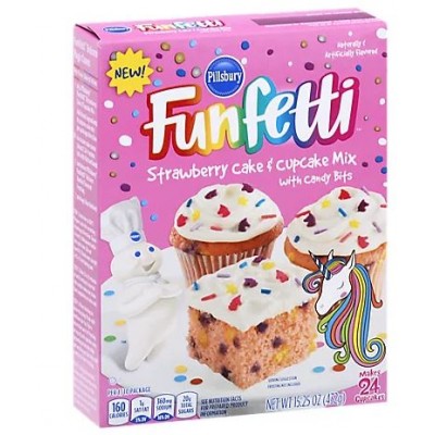 Pillsbury Cake & Cupcake Mix Strawberry with Candy Bits