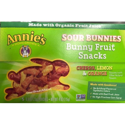 Annie's Homegrown Sour Bunnies Fruit Snacks