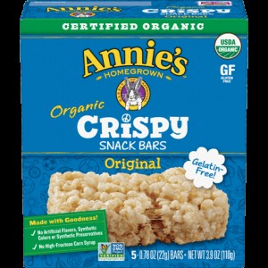 Annie's Homegrown Original Organic Crispy Snack Bars - 5 Count