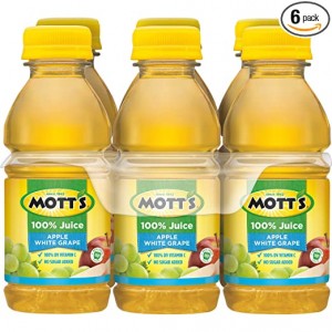 Mott's 100% Apple White Grape Juice - 6 Pack Bottles