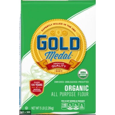 Gold Medal Organic All-Purpose Flour - 5 Pound Bag