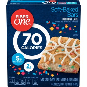 Fiber One 70 Calorie Birthday Cake Baked Bar - 6ct