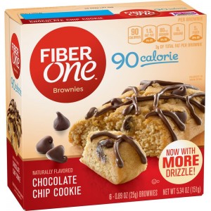 Fiber One 90 Calorie Chocolate Chip Cookie Brownies