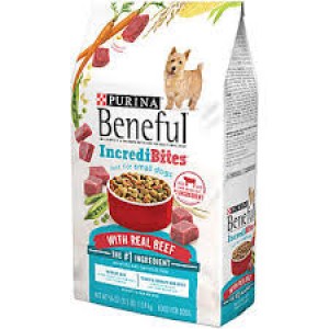Purina Beneful IncrediBites Dry Dog Food for Small Dogs With Real Beef 3.5 lb. Bag