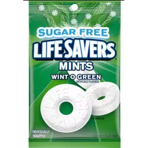 Life Savers Wint O Green Sugarfree Mints Candy Bag