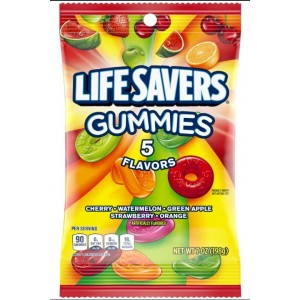 Life Savers 5 Flavors Gummies Candy Bag