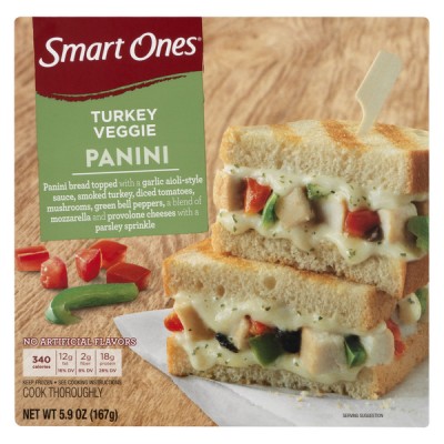 Smart Ones Turkey Veggie Panini Frozen Entree