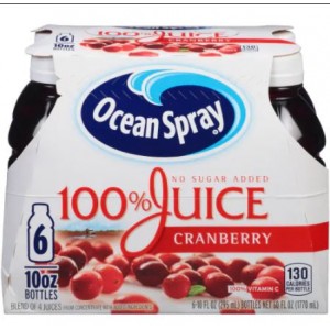 Ocean Spray Cranberry 100% Juice - 6 Pack Bottles
