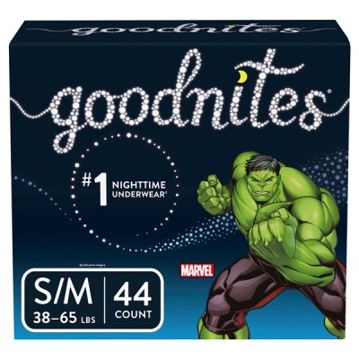 GoodNites Goodnites Boys' Bedwetting Underwear, S/M, 44 Ct