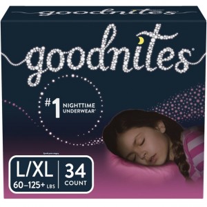 GoodNites Goodnites Girls' Bedwetting Underwear, L/XL, 34 Ct