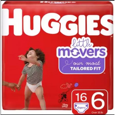 Huggies Huggies Little Movers Diapers, Size 6, 16 Ct