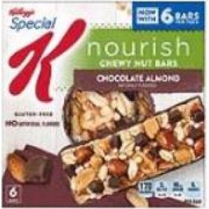 Kellogg's Chocolate Almond Nourish Chewy Nut Bars - 6 Pack