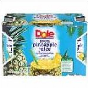 Dole 100% Pineapple Juice - 6 ct 6 oz