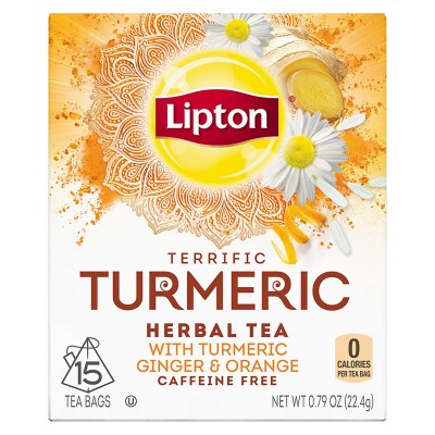 Lipton Terrific Turmeric Herbal Tea with Ginger & Orange
