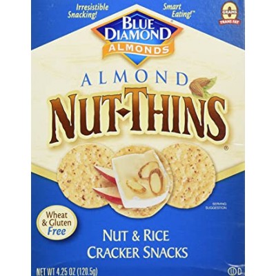 Blue Diamond Almonds Cracker Snacks - Nut-Thins Nut & Rice Almond