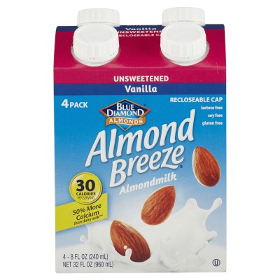 Blue Diamond Almond Breeze Vanilla Almondmilk - 4 Pack