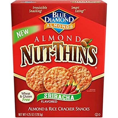 Blue Diamond Almonds Cracker Snacks Sriracha Flavored Almond & Rice