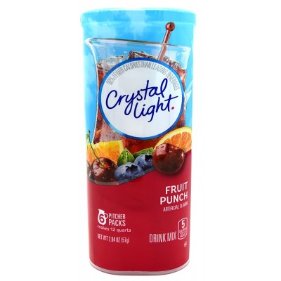 Crystal Light Fruit Punch Drink Mix Pitcher Packets