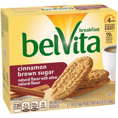 Belvita Cinnamon Brown Sugar Breakfast Biscuits - 5 Pack