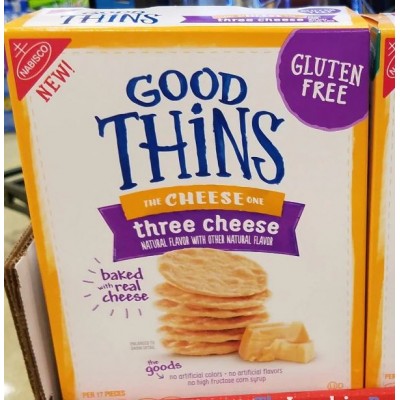 GOOD THiNS Three Cheese Rice & Cheese Snacks - Gluten Free