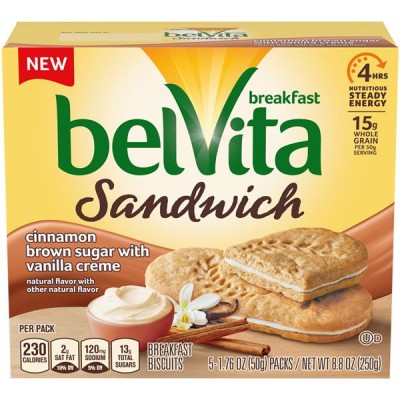 Belvita Cinnamon Brown Sugar with Vanilla Creme Breakfast