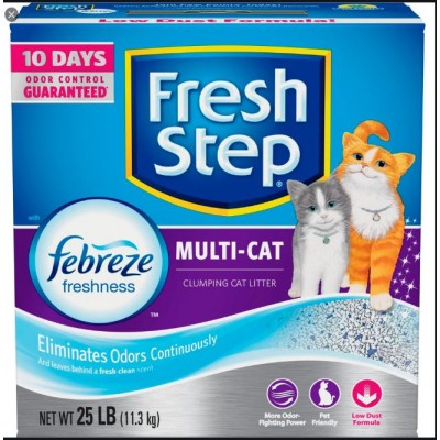 Fresh Step Multi-Cat Scented Litter with the Power of Febreze
