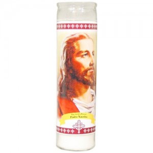Star Candle Religious Candle - The Lords Prayer