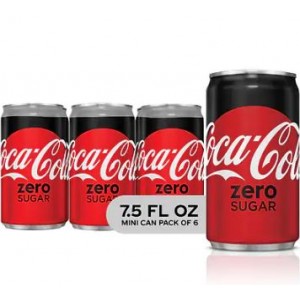 Coca-Cola Zero Sugar Cans, 7.5 fl oz, 6 Pack
