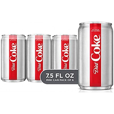 Diet Coke Cans, 7.5 fl oz, 6 Pack