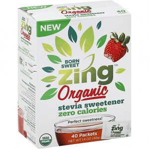 Born Sweet Zing 40 Packets Organic Stevia Sweetener