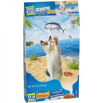 Purina Friskies Seafood Sensations Dry Cat Food 22 lb. Bag