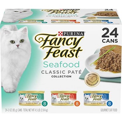 Purina Classic Pate Seafood Feast Variety 24-3 oz. Cans
