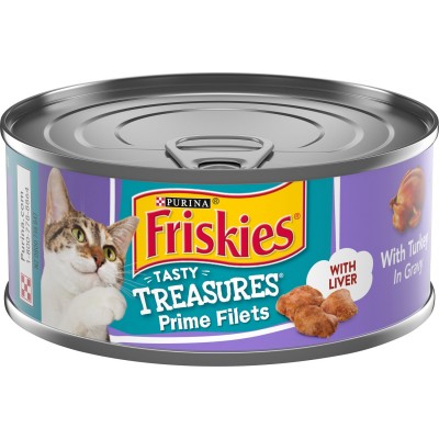 Purina Friskies Tasty Treasures Wet Cat Food With Turkey & Cheese in Gravy