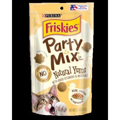 Purina Friskies Party Mix Natural Yums With Real Chicken Cat Treats