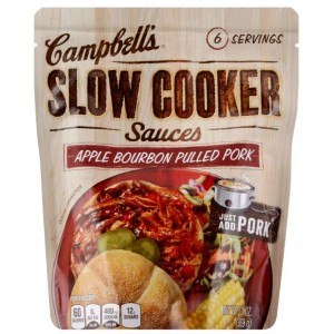 Campbell'sÂ® Slow Cooker Sauces Apple Bourbon Pulled Pork
