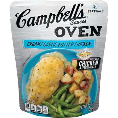 Campbell'sÂ® Oven Sauces Creamy Garlic Butter Chicken