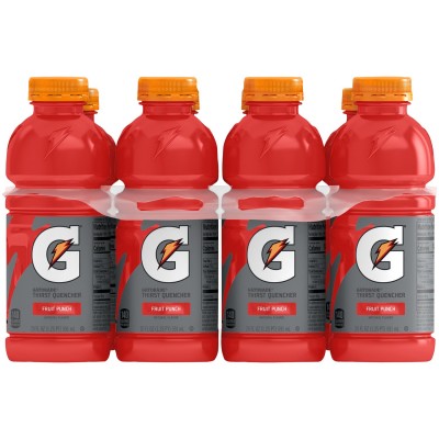 Gatorade Fruit Punch Thirst Quencher - 8 Pack Bottles