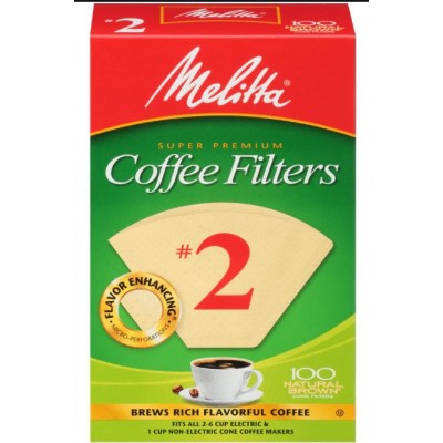 Melitta Coffee Filters - Cone - No. 2 - Natural Brown