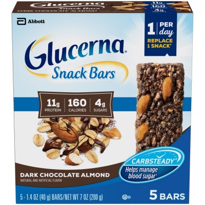 Glucerna Dark Chocolate Almond Snack Bars Glucerna Dark Chocolate Almond Snack Bars
