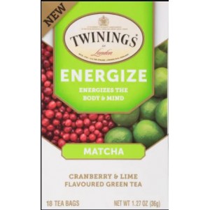 Twinings of London Energize Matcha, Cranberry & Lime Green Tea