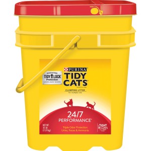 Purina Tidy Cats Clumping Cat Litter 24/7 Performance for Multiple Cats 35 lb. Pail