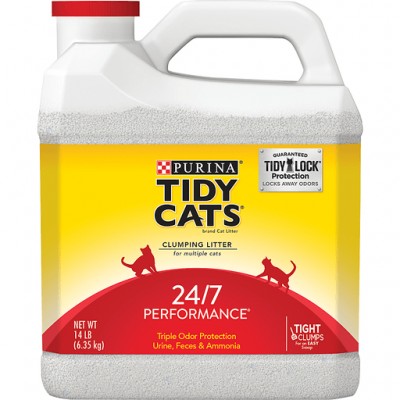 Purina Tidy Cats Clumping Cat Litter 24/7 Performance for Multiple Cats 14 lb. Jug