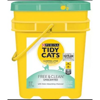 Purina Tidy Cats Clumping Cat Litter Free & Clean with TidyLock Protection 35 lb. Pail