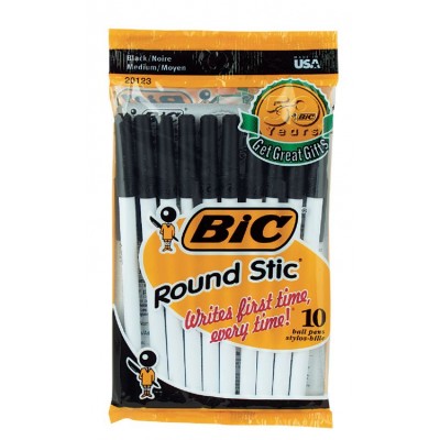 Bic Ball Pens - Atlantis Retractable Medium Black