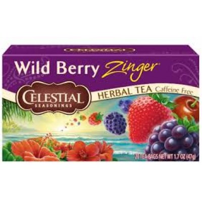 Celestial Seasonings Wild Berry Zinger Herbal Tea Caffeine Free