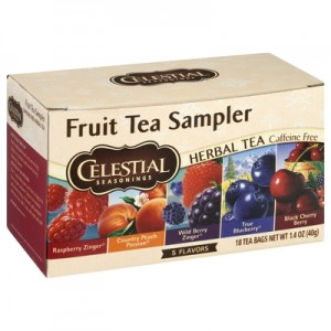 Celestial Seasonings Fruit Herbal Tea Sampler 5 Flavors Caffeine Free
