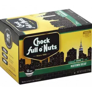 Chock Full O' Nuts Midtown Decaf Medium Roast K-Cups